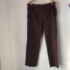 NWT Lafayette 148 New York 6 Brown Jodhpur Cloth Cropped Bleeker Pants